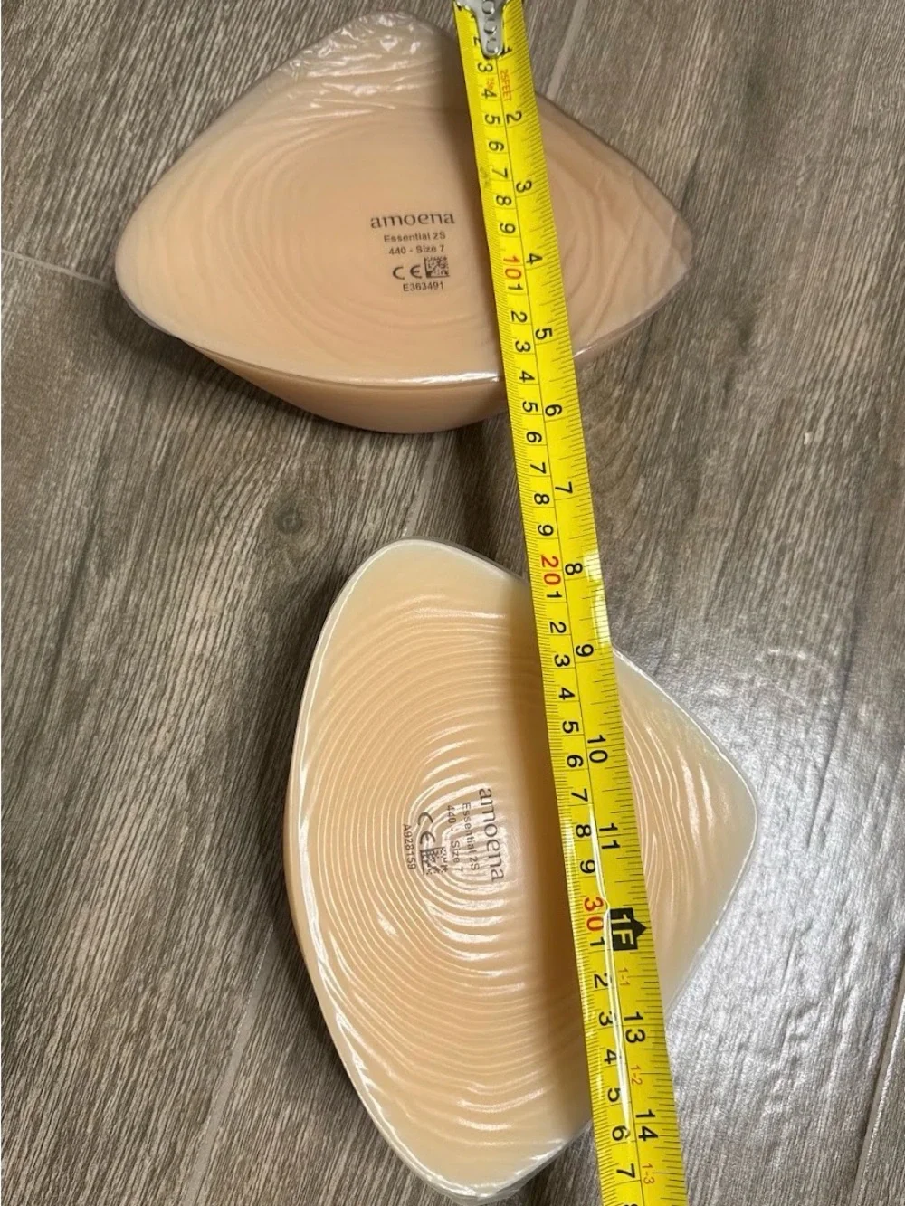 Amoena Essential 2S Model 440 Silicone Breast Forms Bra Inserts size 7